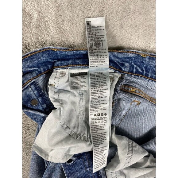 Levis Jeans Womens 26 Blue Ribcage Straight Ankle Button Fly Light Wash Denim - Picture 3 of 15